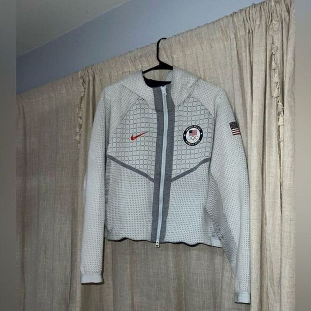 Women's Nike Sportswear Tech‎ Fleece Full Zip Team USA Olympic Hoodie Large